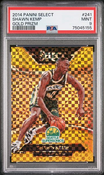 2014 PANINI SELECT SHAWN KEMP GOLD PRIZM PSA 9
