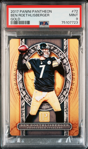 2017 PANINI PANTHEON GOLD BEN ROETHLISBERGER PSA 9 