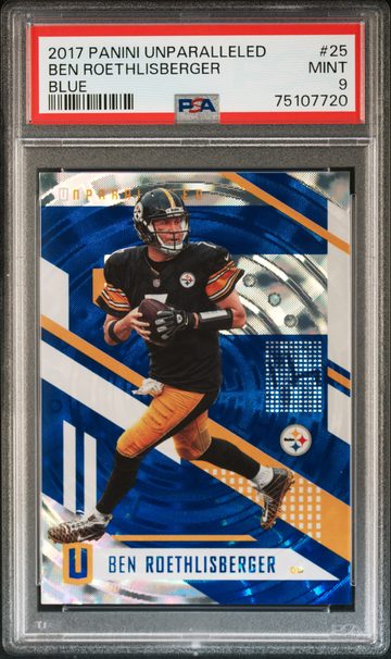 2017 PANINI UNPARALLELLED BLUE BEN ROETHLISBERGER PSA 9