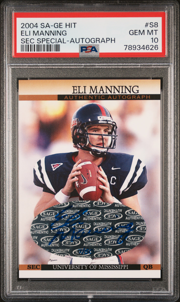 2004 SA-GE HIT ELI MANNING AUTOGRAPH SEC SPECIALPSA 10