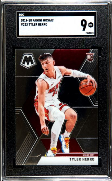 2019-20 PANINI MOSAIC TYLER HERRO ROOKIE SGC 9