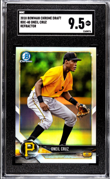 2018 BOWMAN CHROME DRAFT REFRACTOR ONEIL CRUZ SGC 9.5