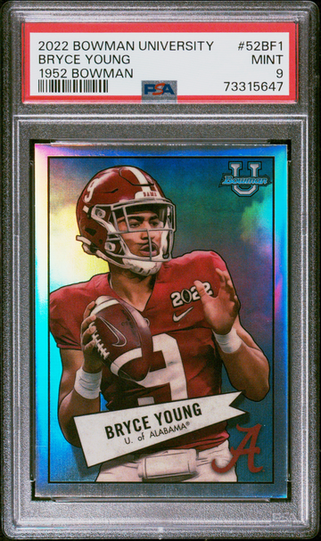 2022 BOWMAN UNIVERSITY CHROME 1952 REFRACTOR BRYCE YOUNG RC ROOKIE PSA 9 MINT