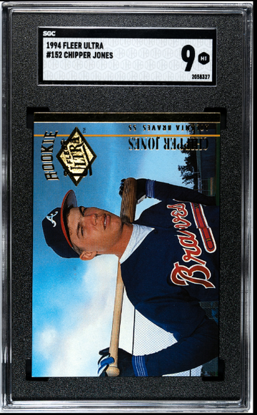 1994 FLEER ULTRA CHIPPER JONES #152 ROOKIE CARD SGC 9 MINT 