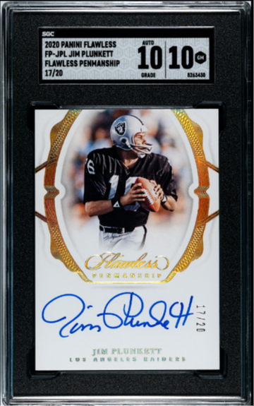 2020 PANINI FLAWLESS FLAWLESS PENMANSHIP JIM PLUNKETT #ED /20