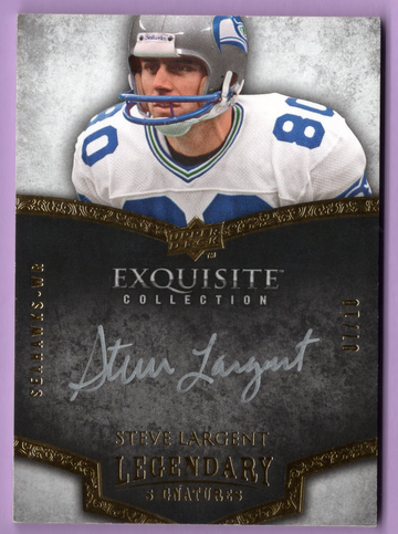 2009 EXQUISITE COLLECTION LEGENDARY SIGNATURES GOLD #LSL STEVE LARGENT #ED /10