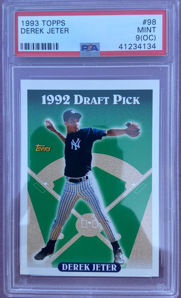 1993 TOPPS DEREK JETER #98 ROOKIE CARD RC PSA 9 MINT (OC)