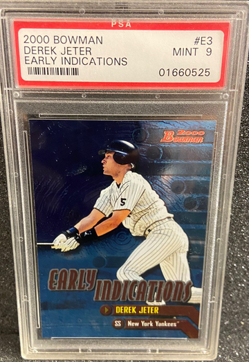 2000 BOWMAN EARLY INDICATIONS #E3 DEREK JETER PSA 9 MINT NEW YORK YANKEES 