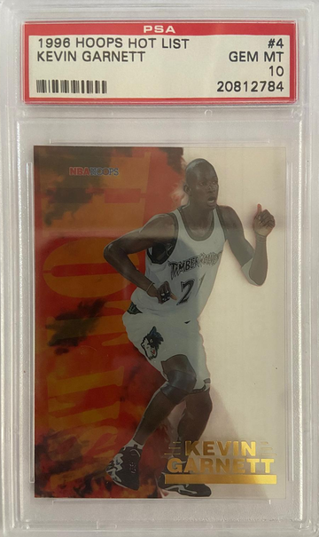 1996-97 HOOPS HOT LIST #4 KEVIN GARNETT ACETATE PSA 10