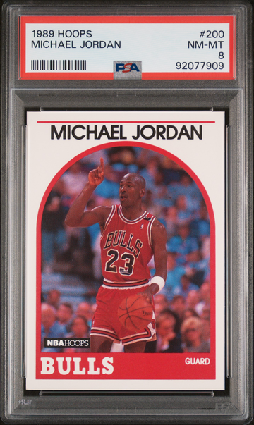 1989-90 HOOPS MICHAEL JORDAN #200 PSA 8