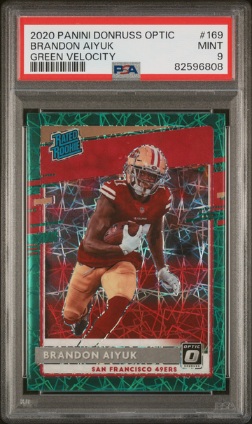 2020 PANINI DONRUSS OPTIC GREEN VELOCITY BRANDON AIYUK #169 PSA 9 