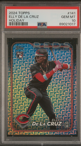 2024 Topps Holiday Foil Elly De La Cruz RC PSA 10