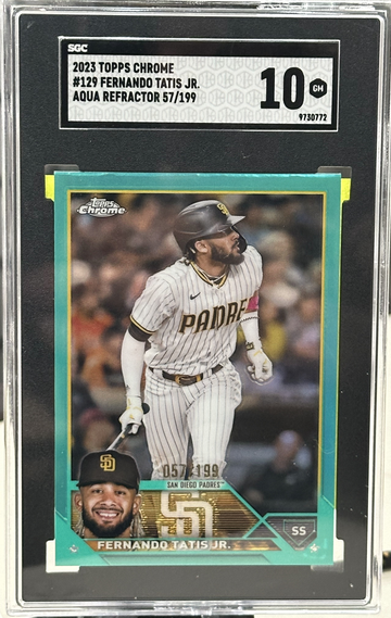 2023 Topps Chrome Fernando Tatis Jr Aquafractor 10