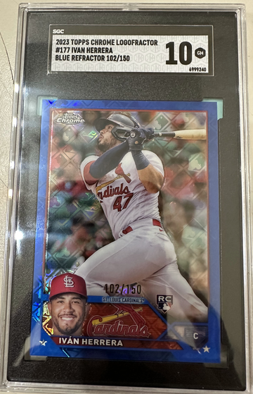 2023 topps logofractor ivan herrera blue