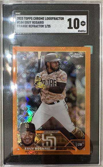 2023 topps chrome orange logofractor /25