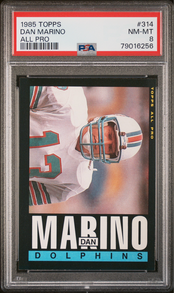 1985 Topps 314 Dan Marino PSA 8  Centered