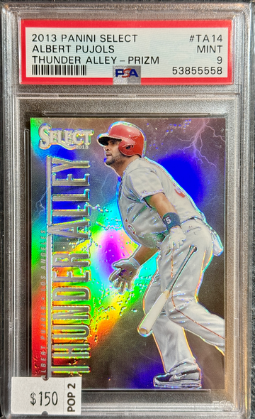 2013 Select Albert Pujols Thunder Alley Prizm PSA 9