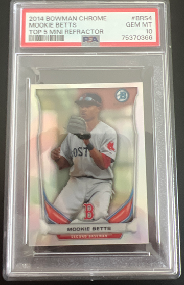 2014 Bowman Chrome Top 5 Mini Refractor Mookie Betts #BRS4 PSA10