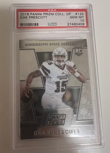 2016 Panini Prizm College Draft Picks Dak Prescott RC PSA10