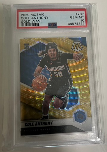 2020 Mosaic Gold Wave Cole Anthony RC PSA10