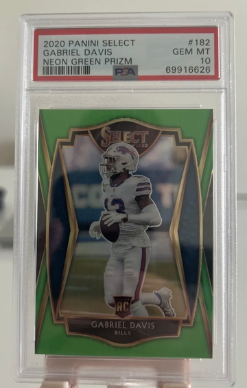 2020 Panini Select Neon Green Prizm Gabriel Davis RC/49 PSA 10