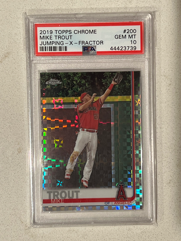 2019 Topps Chrome X-Fractor - Mike Trout - PSA 10