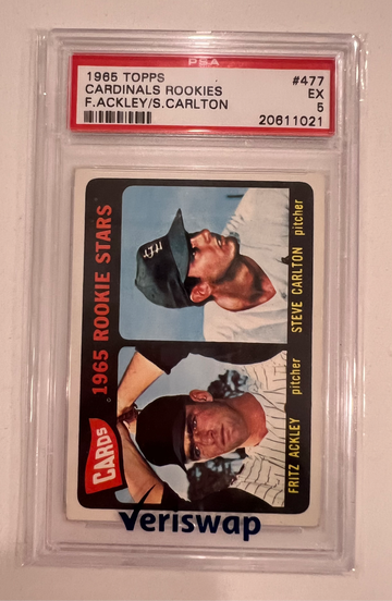 1965 Topps - Steve Carlton Cardinals Rookies - PSA 5