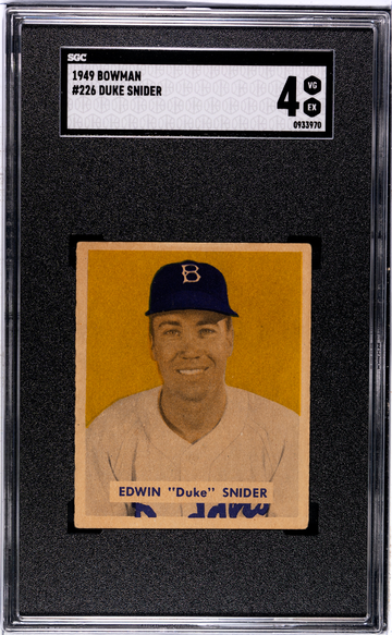 1949 Bowman Duke Snider RC SGC 4