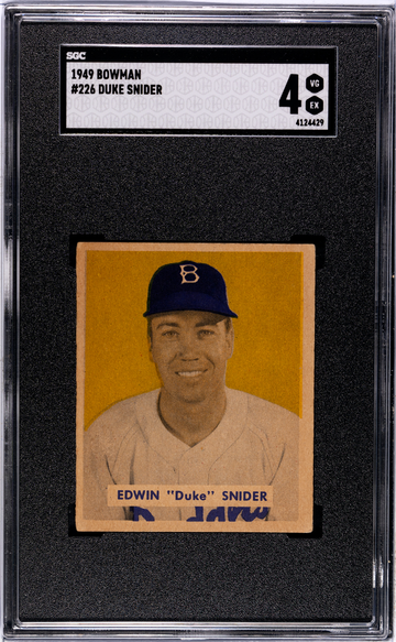 1949 Bowman Duke Snider RC SGC 4 