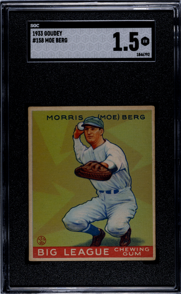 1933 Goudey Moe Berg SGC 1.5