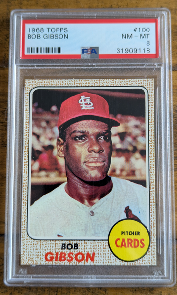 1968 Topps Bob Gibson PSA 8
