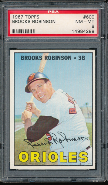 1967 Topps Brooks Robinson #600 Hi# PSA 8