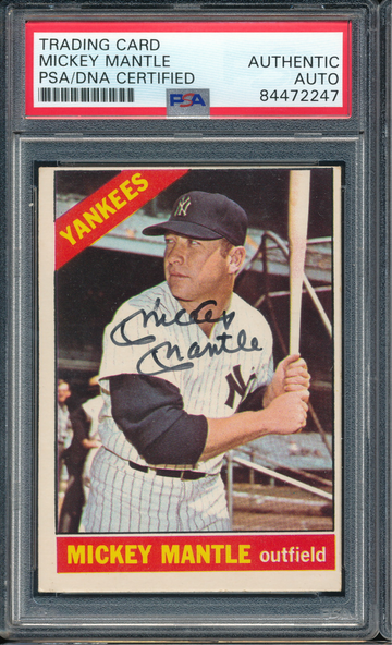 1966 Topps Mickey Mantle signed/autograph PSA/DNA