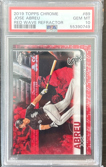 2019 Topps Chrome Jose Abreu Red Wave Refractor #89 /5 PSA 10