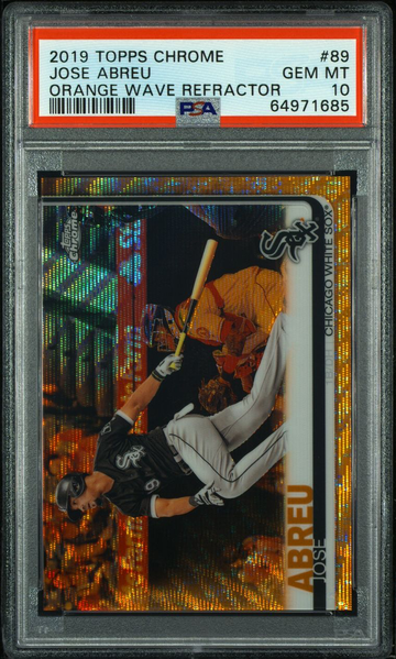 2019 Topps Chrome Jose Abreu Orange Wave Refractor #89 /25 PSA 10