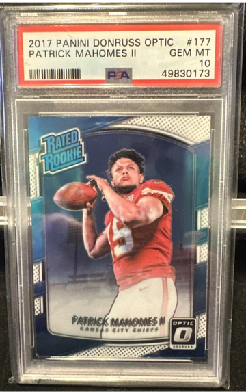 2017 Panini Donruss Optic Patrick Mahomes II Rookie RC #177 PSA 10