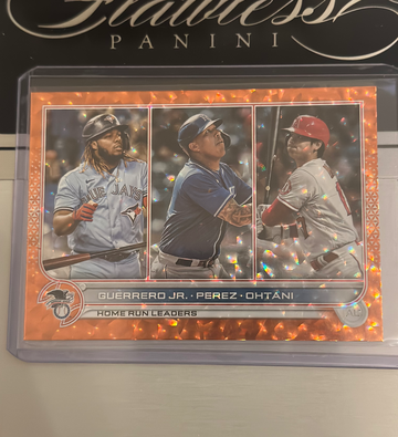 2022 Topps Ohtani / Guerrero / Perez RARE #/299 Orange Ice Home Run Leaders