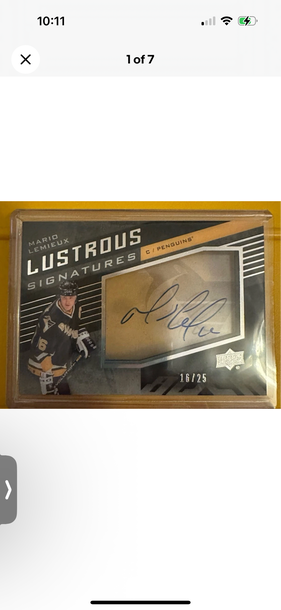 2014-15 Upper Deck Black Lustrous Mario Lemieux #BSML Penguins /25 On Card Auto