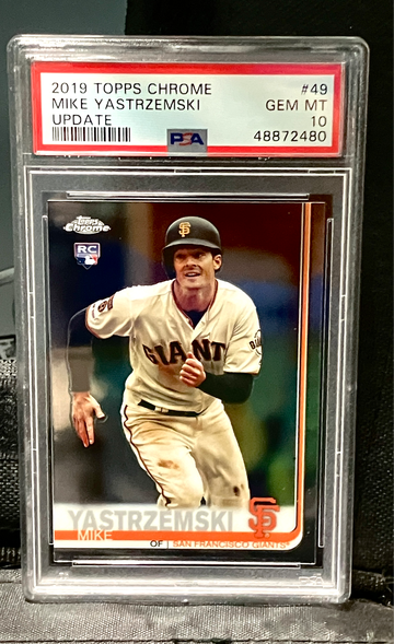2019 Topps Mike Yastrzemski Chrome Update Base # 49 PSA 10