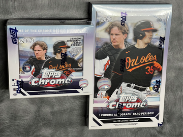 2023 Topps Chrome 1 Hobby and 1 Jumbo box lot
