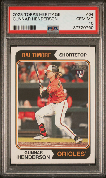 2023 Topps Heritage Gunnar Henderson RC PSA 10