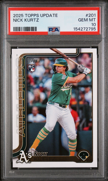 2025 Topps Update Series Nick Kurtz RC Rookie Card PSA 10