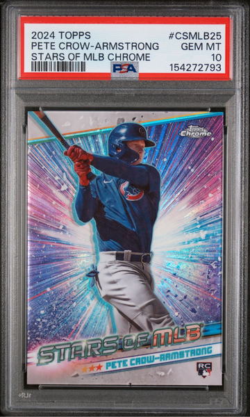 2024 Topps Pete Crow-Armstrong RC Rookie Card Stars of MLB Chrome PSA 10