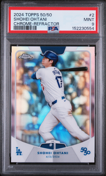 2024 Topps 50/50 Shohei Ohtani Chrome Refractor PSA 9