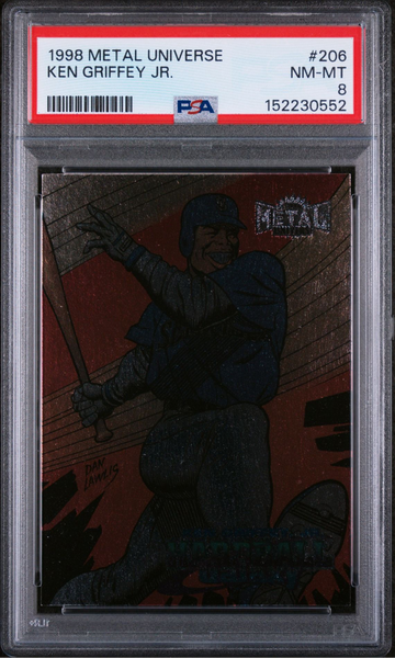1988 Metal Universe Hardball Galaxy Ken Griffey Jr. PSA 8