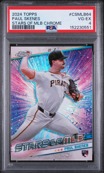 2024 Topps Paul Skenes RC Rookie Card Stars of MLB Chrome PSA 4