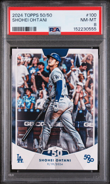 2024 Topps 50/50 Shohei Ohtani PSA 8
