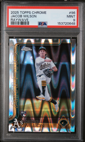 2025 Topps Chrome Jacob Wilson RC Raywave PSA 9