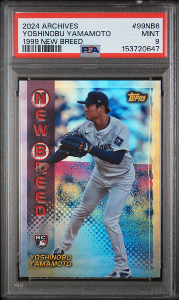2024 Topps Archives Yoshinobu Yamamoto 1999 New Breed RC PSA 9
