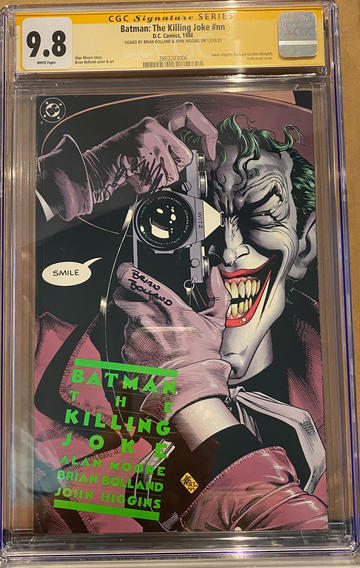 1st print dc CGC 9.8 KILLING JOKE signed BOLLAND + HIGGINS!